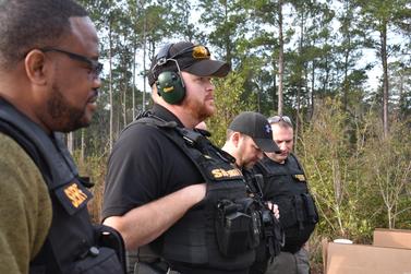 Officers waiting on gun range